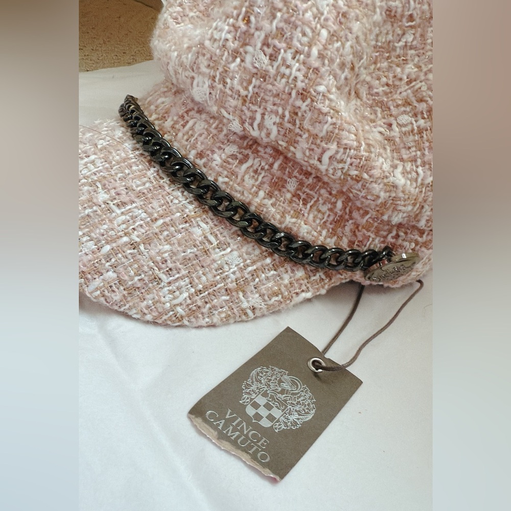 Vince Camuto Chain Strap Conducter Cap in Pale Pink - Picture 4 of 7